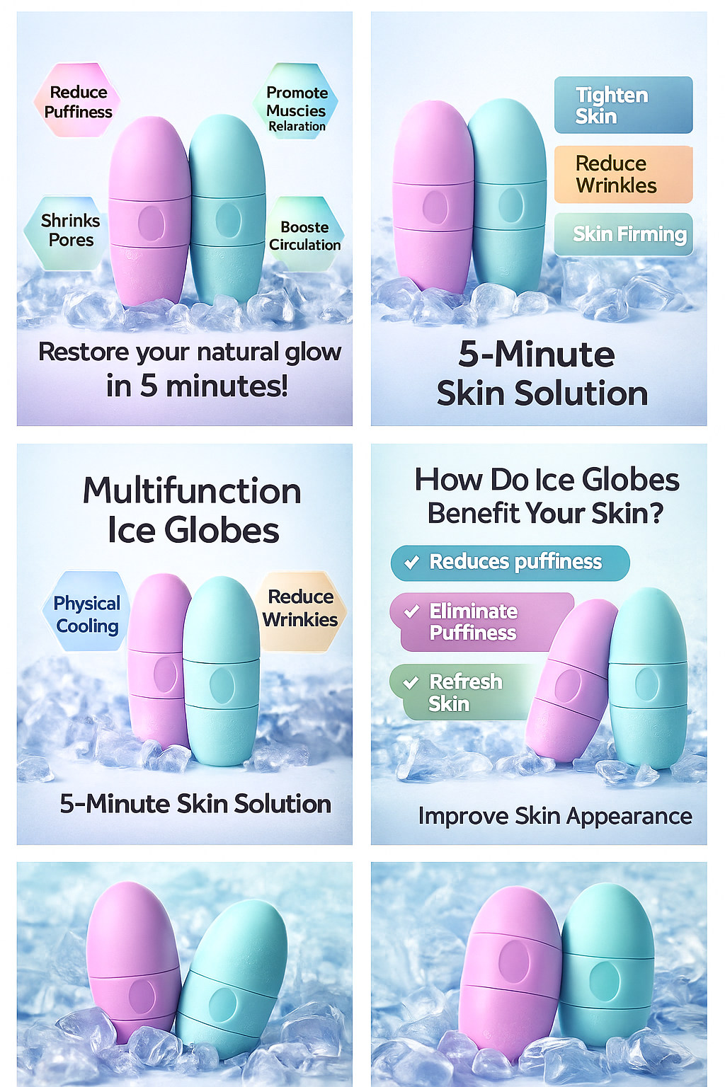 Silicone Ice Face Roller